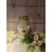 Grablicht Aus Glas # Vatertag# Papa #allerheiligen Friedhof Grab Grabschmuck# Versandfertig 1-2 Werktagen Grablicht Aus Glas # Vatertag# Papa #allerheiligen Friedhof Grab Grabschmuck# Versandfertig 1-2 Werktagen von ZauberhafteDinge