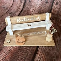 Rente/Abschiedsgeschenk Rentnerbank Pension Geschenk Wunscherfüller von ZauberhafteIdeenShop