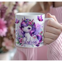 Personalisierte Tasse Mit Einhorn Und Wunschname von ZauberhafteWelten