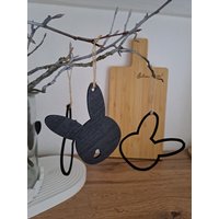 Hasenhänger Osterdeko Osterhase Minimalistisch Skandinavisch Frühlingsdeko von ZauberkugelSylvia
