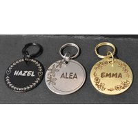 Hundemarke Tag Graviert Hundeanhänger Welpe Hundenamensanhänger Haustier Personalisiert Id von ZauberwaldManufaktur