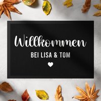 Fußmatte Personalisiert Aus Stoff Mit „Willkommen Bei" - Türmatte Für Den Eingangsbereich | Geschenk Zum Einzug Pärchen Fußmatte Personalisiert Aus Stoff Mit „Willkommen Bei" - Türmatte Für Den Eingangsbereich | Geschenk Zum Einzug Pärchen von ZauberzeugsDE