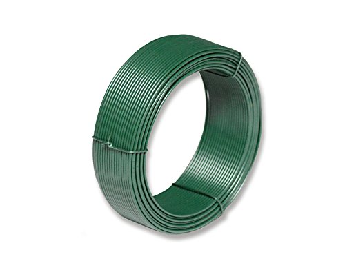 Bindedraht 25 m Rolle Maschendrahtzaun 2,0 mm stark, inkl. PVC-Mantel grün von Zaun-Nagel