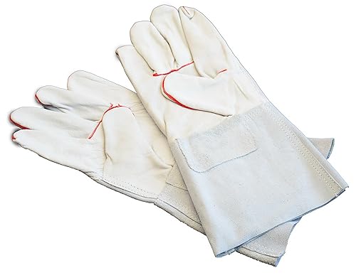 Schweißerhandschuh Lederhandschuh Langschaft Rindsleder hitzebeständig 3 Größen (Gr. 10) von Zaun-Nagel