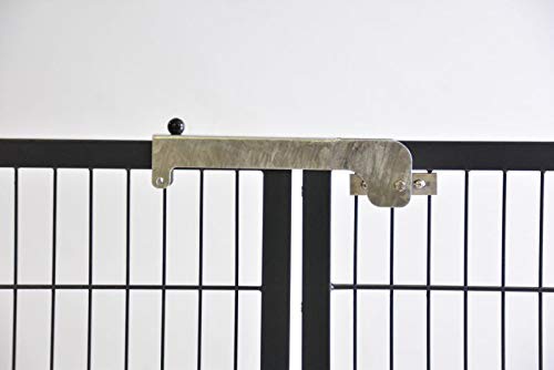 Zaun-Nagel Torriegel Riegel Verriegelung Torverschluss Überwurf Torschlossriegel feuerverzinkt Doppelfalle für Tore mit Rahmen 40 mm Breite oder Rundrahmen mit 40 mm Durchmesser von Zaun-Nagel