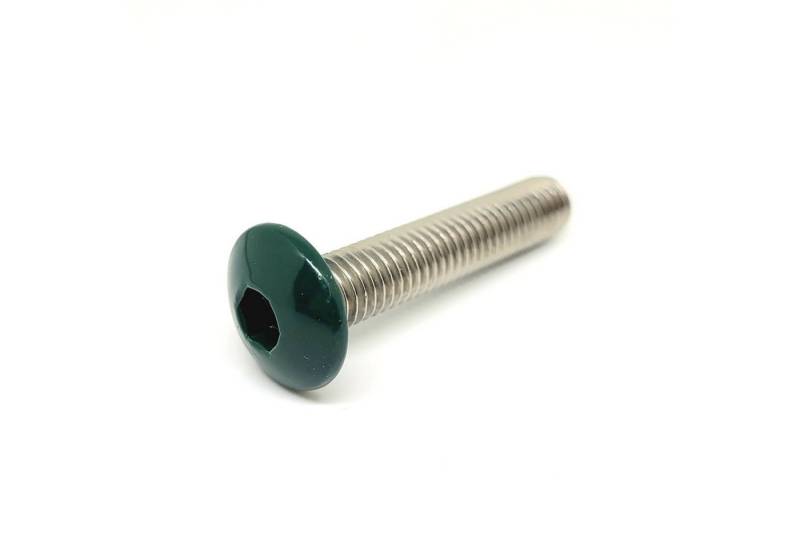 Zaunbauschrauben24 Doppelstabmattenzaun Zaunbauschraube in Zaunfarbe 25x RAL 6005 Moosgrün, (25 Stück, Inkl. Kugelkopf Sechskantschlüssel), Anthrazit RAL7016 oder Grün RAL6005 von Zaunbauschrauben24