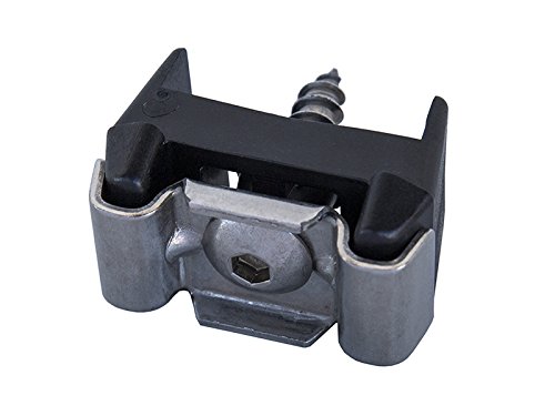 10x Zaunpfosten Halterung I Edelstahl Schraube I Inklusive Dübel & Klemmdeckel I Zaunpfosten / 60x40mm Standard-Pfosten I Stahl I Zaun I Gittermatten I Doppelstabmatte von Zaundirekt