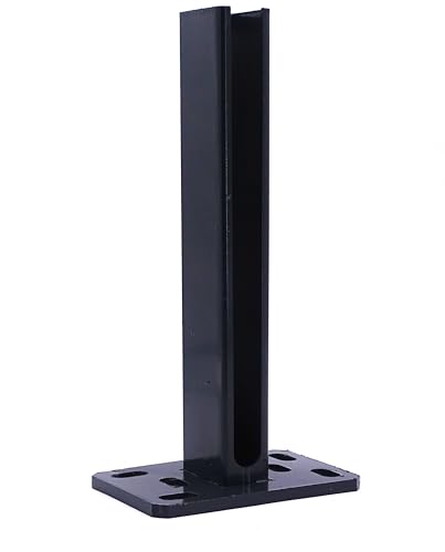 Expert Zaunpfosten Adapter I Bodenplatte 15x10cm I Kompatibel mit 60x40mm Pfosten (RAL 7016 Anthrazit) von Zaundirekt