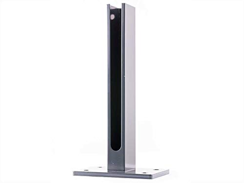 Zaundirekt Pfostenschuh für Standard 60x40mm Zaunpfosten - Pfostenträger in Anthrazit Grau - Dübelplatte für Doppelstabmattenzaun - Made in Germany von Zaundirekt