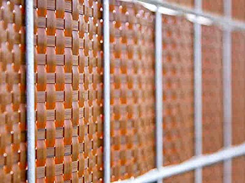 Zaundirekt Sichtschutzstreifen | Rattan in Hellbraun | UV & Witterungsbeständig | Windschutz | Länge: 2550 mm von Zaundirekt