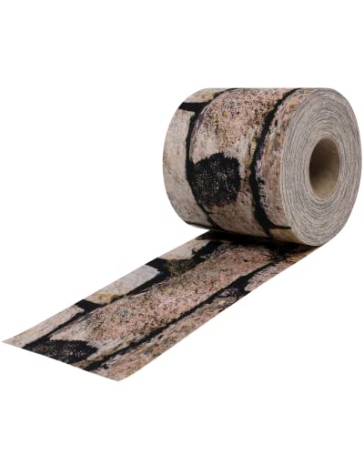 Zaundruck Sichtschutzstreifen Polyester - nachhaltiger Sichtschutz für Doppelstabmattenzaun - Motiv Windschutz 26 m x 19 cm - Sichtschutz-Rolle - Steingewächse von Zaundruck