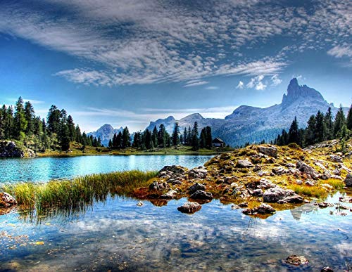 Zaundruck Outdoor Zaun & Garten Poster Banner wetterfest für außen (100 x 75 cm (4 Ösen), Lago Federa) von Zaundruck