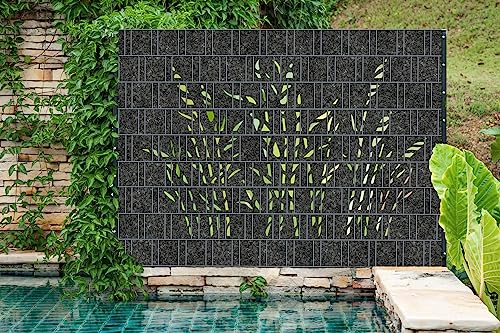 Zaundruck Sichtschutzstreifen aus Techno-Vlies - nachhaltiger Sichtschutz für Doppelstabmattenzaun - hochwertiger Windschutz 23,4 m x 19 cm - Sichtschutz-Rolle - Florenz (Grau) Laser Schilf von Zaundruck