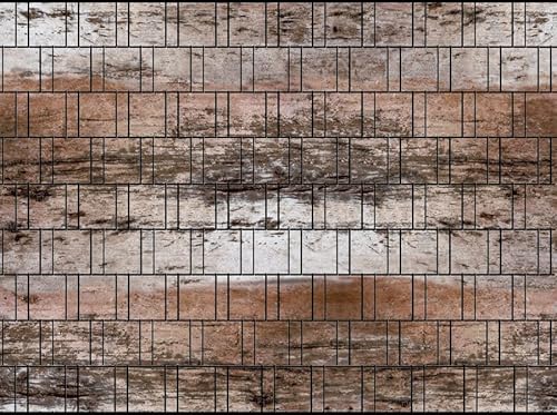 Zaundruck – Sichtschutzstreifen für Doppelstabmattenzaun, Zaunstreifen, Sicht- & Windschutz, wetterfest & UV-beständig, Rolle, PVC frei (Holzwand) von Zaundruck