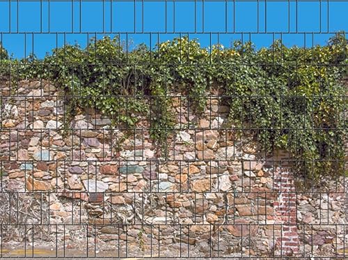 Zaundruck – Sichtschutzstreifen für Doppelstabmattenzaun, Zaunstreifen, Sicht- & Windschutz, wetterfest & UV-beständig, Rolle, PVC frei (Kreta) von Zaundruck