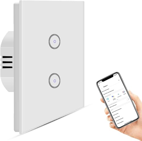 Zauzau Smart schalter -2 Weg,ZigBee lichtschalter kompatibel mit HomeKit,Alexa und Google Home,Sprachsteuerung und Fernbedienung(ZigBee hub-philips hue erforderlich)(1 Packung) von Zauzau