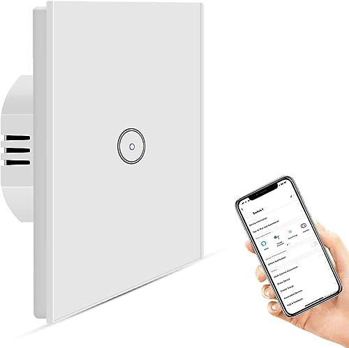 Zauzau ZigBee lichtschalter Smart Schalter-1 Weg kompatibel mit HomeKit,Alexa und Google Home,Sprachsteuerung und Fernbedienung(ZigBee hub-philips hue erforderlich)(1 Packung) von Zauzau