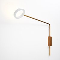 Zava Meta LED Wandleuchte weiß / Messing dunkel satiniert Zava Meta LED Wandleuchte weiß / Messing dunkel satiniert von Zava