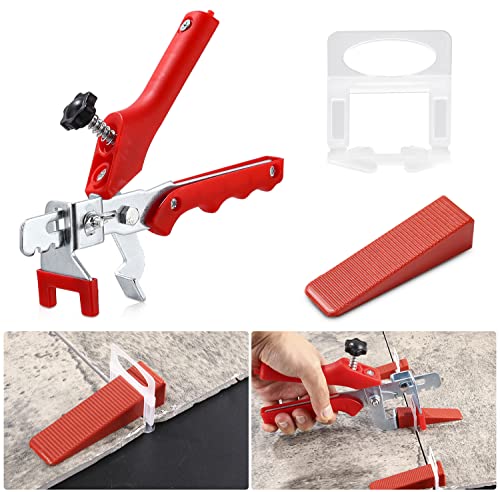 Zawaer Fliesen Nivelliersystem, 2mm Fugenbreite Verlegehilfe 400 Laschen + 200 Keile + 1 Zange für fliesenverlegehilfe, Nivelierset Fliesen für DIY and Profi Zawaer Fliesen Nivelliersystem, 2mm Fugenbreite Verlegehilfe 400 Laschen + 200 Keile + 1 Zange für fliesenverlegehilfe, Nivelierset Fliesen für DIY and Profi von Zawaer