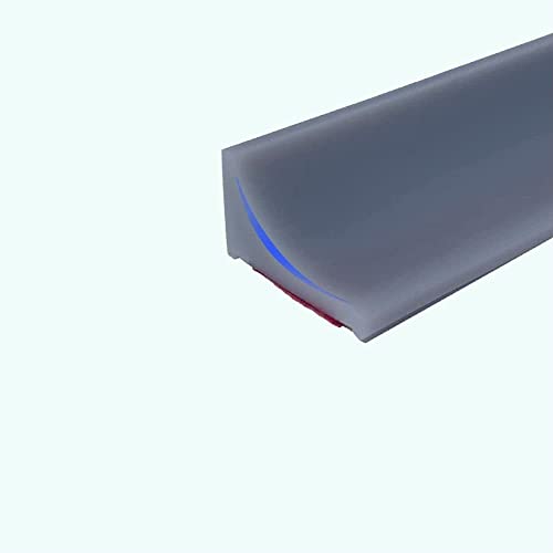 1M Silikon Wasserstopper Dusche Schwallschutz Schwallschutzleiste Dusche Selbstklebend Begehbare Dusche Boden Wassersperre Duschschwelle Duschdichtung für Küchen,Bäder,Waschbecken,Arbeitsplatte, Grau von Zayejod