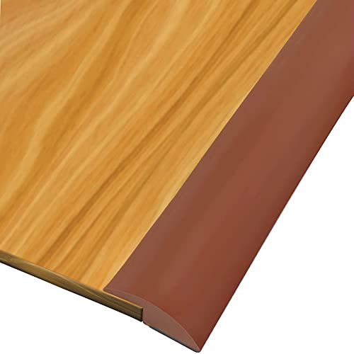 2M 3mm PVC Türschwellen Leiste Selbstklebend Übergangsprofil, Boden-Leiste, Übergangsleiste Boden Schwellenleiste und Kanten,Abdeckleiste für Laminate Schwellen, Braun(Beidseitig klebend) von Zayejod