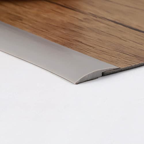 2M 5mm PVC Türschwellen Leiste Selbstklebend Übergangsprofil, Boden-Leiste, Übergangsleiste Boden Schwellenleiste und Kanten,Abdeckleiste für Laminate Schwellen, Grau(Beidseitig klebend) von Zayejod