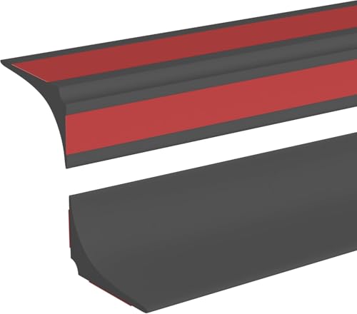 2M Selbstklebend Schwallschutzleiste Dusche(15mm×12mm),Silikon Wasserstopper Badewannen-Randleiste,Duschschwelle Wasserdamm für Küchen,Bäder,Waschbecken,Arbeitsplatte,Schwarz(Beidseitig klebend) von Zayejod
