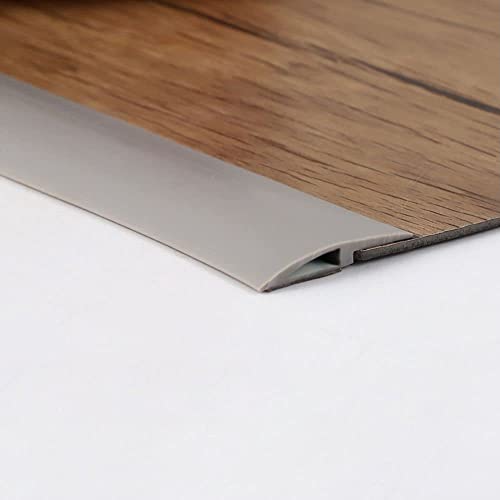 3 Meter 5mm PVC Türschwellen Leiste Selbstklebend Übergangsprofil, Boden-Leiste, Übergangsleiste Boden Schwellenleiste und Kanten,Abdeckleiste für Laminate Schwellen, Grau(Beidseitig klebend) von Zayejod