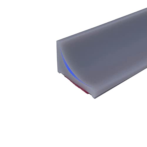 4M Silikon Wasserstopper Dusche Schwallschutz Schwallschutzleiste Dusche Selbstklebend Begehbare Dusche Boden Wassersperre Duschschwelle Duschdichtung für Küchen,Bäder,Waschbecken,Arbeitsplatte, Grau von Zayejod
