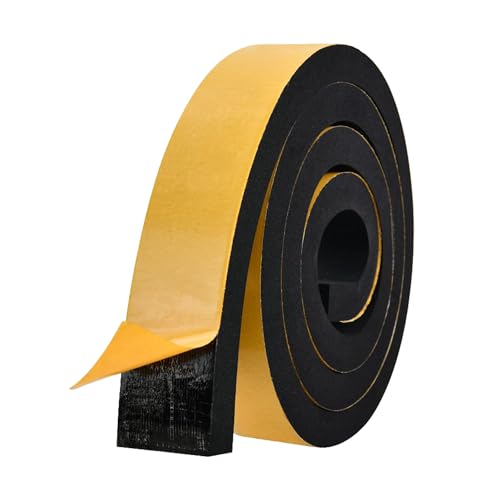 5M Schaumstoffband,50mm breit 10mm dick, Neoprenschaum breites Moosgummi Selbstklebend Dichtungsband Anti-Vibration,Kollision,Schalldämmung,stoßfeste Isolierung für Fenster,Tür,Auto,Möbelschutz 5M Schaumstoffband,50mm breit 10mm dick, Neoprenschaum breites Moosgummi Selbstklebend Dichtungsband Anti-Vibration,Kollision,Schalldämmung,stoßfeste Isolierung für Fenster,Tür,Auto,Möbelschutz von Zayejod