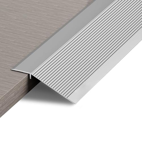 Aluminium-Boden-Übergangsstange, Türstange, Metall-Bodenleiste für Türen, Schwellen, Fliesen, Laminat, Planken, Brücke die Höhe zwischen 10–35mm,Silber 1mx10cm Aluminium-Boden-Übergangsstange, Türstange, Metall-Bodenleiste für Türen, Schwellen, Fliesen, Laminat, Planken, Brücke die Höhe zwischen 10–35mm,Silber 1mx10cm von Zayejod