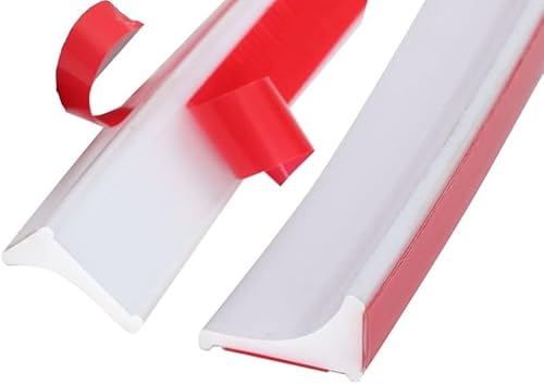 Zayejod 10M Silikon Wasserstopper Dusche Schwallschutz Selbstklebend Begehbare Dusche Boden Wassersperre Duschschwelle Duschdichtung für Küchen,Bäder,Arbeitsplatte, Weiß (Beidseitig klebend) von Zayejod