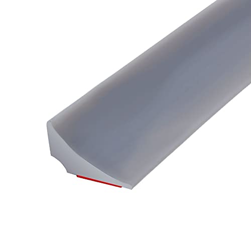 Zayejod 3 Meter Selbstklebend Schwallschutzleiste Dusche Silikon Wasserstopper Badewannen-Randleiste,Duschschwelle Wasserdamm für Küchen,Bäder,Waschbecken,Arbeitsplatte,Grau(Einseitig klebend) von Zayejod