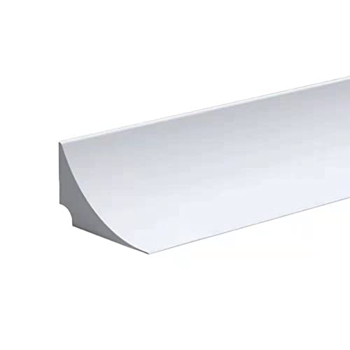 4M Selbstklebend Schwallschutzleiste Dusche Silikon Wasserstopper Badewannen-Randleiste,Duschschwelle Wasserdamm für Küchen,Bäder,Waschbecken,Arbeitsplatte,Weiß(Einseitig klebend) von Zayejod