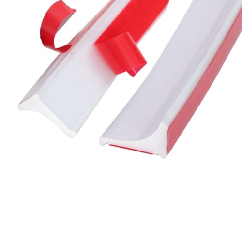 Zayejod 4M Silikon Wasserstopper Dusche Schwallschutz Selbstklebend Begehbare Dusche Boden Wassersperre Duschschwelle Duschdichtung für Küchen,Bäder,Arbeitsplatte, Weiß (Beidseitig klebend) von Zayejod