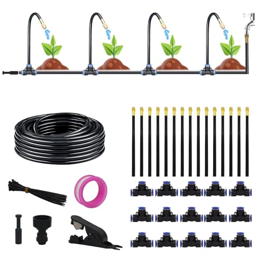 Bewässerungssystem-Set, 360° verstellbares automatisches Gartenbewässerungssystem mit 15 Düsen, Schnellanschluss-Tropfbewässerungssystem für Garten, Gewächshaus, Rasenfläche und Pflanzen, 15 m Bewässerungssystem-Set, 360° verstellbares automatisches Gartenbewässerungssystem mit 15 Düsen, Schnellanschluss-Tropfbewässerungssystem für Garten, Gewächshaus, Rasenfläche und Pflanzen, 15 m von Zayin