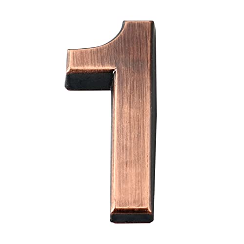 Zayookey Hausnummer Mailbox Nummer 7cm Selbstklebend Briefkasten Türnummer Zimmernummer Self-Adhesive House Numbers 3D Door Numbers (Ziffer 1) von Zayookey