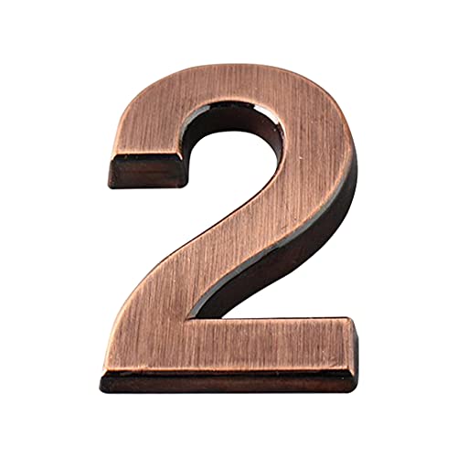 Zayookey Hausnummer Mailbox Nummer 7cm Selbstklebend Briefkasten Türnummer Zimmernummer Self-Adhesive House Numbers 3D Door Numbers (Ziffer 2) von Zayookey