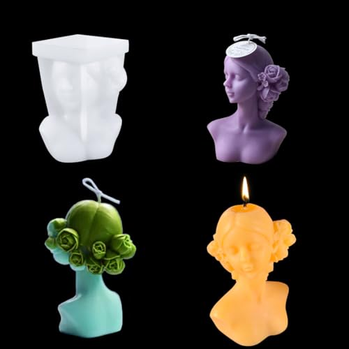 Zayookey Kerzenform Silikon Epoxidharz Kerzen Gießform 3D Schließen Sie Augen Mädchen Epoxy Silikonformen Candle Silicone Mold für DIY Portrait Skulptur Seifenform Zayookey Kerzenform Silikon Epoxidharz Kerzen Gießform 3D Schließen Sie Augen Mädchen Epoxy Silikonformen Candle Silicone Mold für DIY Portrait Skulptur Seifenform von Zayookey