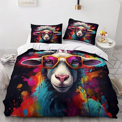 Zbeiba Alpakas Bettwäsche 135x200cm Bettbezug Set Mikrofaser Angenehme Bettbezug und 2 Kissenbezug 80x80cm 3 teilig,#1,3D Drucken Bettbezug Mit Reißverschluss Zbeiba Alpakas Bettwäsche 135x200cm Bettbezug Set Mikrofaser Angenehme Bettbezug und 2 Kissenbezug 80x80cm 3 teilig,#1,3D Drucken Bettbezug Mit Reißverschluss von Zbeiba