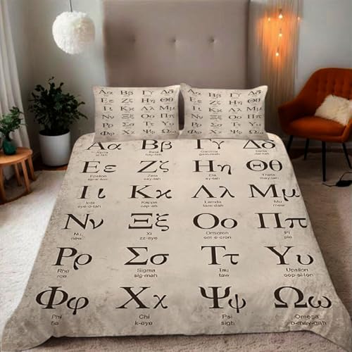 Zbeiba Bettwäsche 155x220 Alphabet-Symbole Muster 3D Drucke geeignet für Teenager Kinder Bettwäsche-Set Mikrofaser Bettbezug Mit Reißverschluss Und 2 Kissenbezug(155x220+2 * 50x75,#6 Zbeiba Bettwäsche 155x220 Alphabet-Symbole Muster 3D Drucke geeignet für Teenager Kinder Bettwäsche-Set Mikrofaser Bettbezug Mit Reißverschluss Und 2 Kissenbezug(155x220+2 * 50x75,#6 von Zbeiba