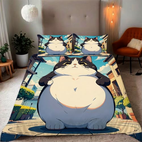 Zbeiba Bettwäsche 155x220 Cartoon-Kätzchen Muster 3D Drucke geeignet für Teenager Kinder Bettwäsche-Set Mikrofaser Bettbezug Mit Reißverschluss Und 2 Kissenbezug(155x220+2 * 80x80,#3 Zbeiba Bettwäsche 155x220 Cartoon-Kätzchen Muster 3D Drucke geeignet für Teenager Kinder Bettwäsche-Set Mikrofaser Bettbezug Mit Reißverschluss Und 2 Kissenbezug(155x220+2 * 80x80,#3 von Zbeiba