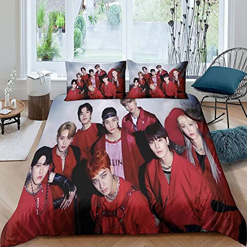 Zbeiba Bettwäsche 155x220 cm,Handsome Gruppe Bettbezug Kissenbezüge 3D Bedrucktes Bettwäsche-Set auf Weiches Mikrofaser-Baumwolle für Teenager Erwachsene(KZ5,155x220+2 * 50x75) von Zbeiba