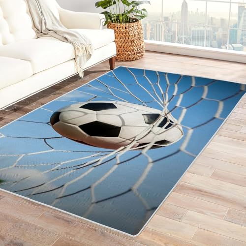 Zbeiba Teppich 100x160 cm, Fußball 3D Muster, Wohnzimmer Teppich,Weicher Kurzflor Teppiche für Schlafzimmer, Kinderzimmer, Flur, Antirutsch, Waschbarer,Heimdekoration Zbeiba Teppich 100x160 cm, Fußball 3D Muster, Wohnzimmer Teppich,Weicher Kurzflor Teppiche für Schlafzimmer, Kinderzimmer, Flur, Antirutsch, Waschbarer,Heimdekoration von Zbeiba