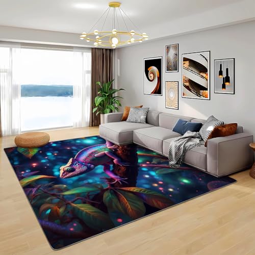Zbeiba Teppich 100x160 cm, Tier Eidechse 3D Muster, Wohnzimmer Teppich,Weicher Kurzflor Teppiche für Schlafzimmer, Kinderzimmer, Flur, Antirutsch, Waschbarer,Heimdekoration Zbeiba Teppich 100x160 cm, Tier Eidechse 3D Muster, Wohnzimmer Teppich,Weicher Kurzflor Teppiche für Schlafzimmer, Kinderzimmer, Flur, Antirutsch, Waschbarer,Heimdekoration von Zbeiba