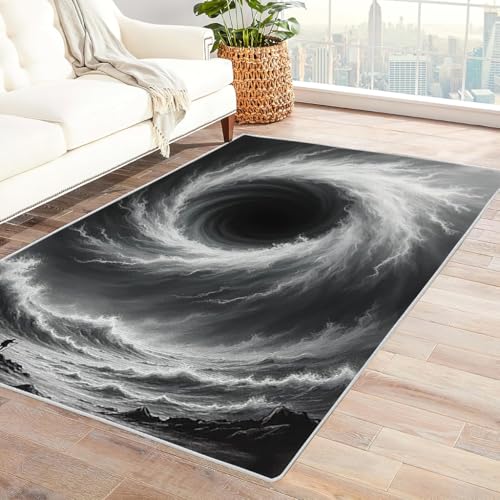 Zbeiba Teppich 100x160 cm, Tornado 3D Muster, Wohnzimmer Teppich,Weicher Kurzflor Teppiche für Schlafzimmer, Kinderzimmer, Flur, Antirutsch, Waschbarer,Heimdekoration Zbeiba Teppich 100x160 cm, Tornado 3D Muster, Wohnzimmer Teppich,Weicher Kurzflor Teppiche für Schlafzimmer, Kinderzimmer, Flur, Antirutsch, Waschbarer,Heimdekoration von Zbeiba