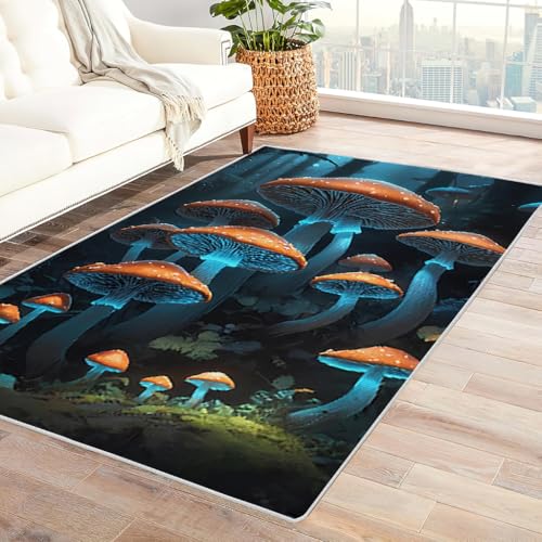 Zbeiba Teppich 100x160 cm, Wald-Fantasie-Pilz 3D Muster, Wohnzimmer Teppich,Weicher Kurzflor Teppiche für Schlafzimmer, Kinderzimmer, Flur, Antirutsch, Waschbarer,Heimdekoration Zbeiba Teppich 100x160 cm, Wald-Fantasie-Pilz 3D Muster, Wohnzimmer Teppich,Weicher Kurzflor Teppiche für Schlafzimmer, Kinderzimmer, Flur, Antirutsch, Waschbarer,Heimdekoration von Zbeiba
