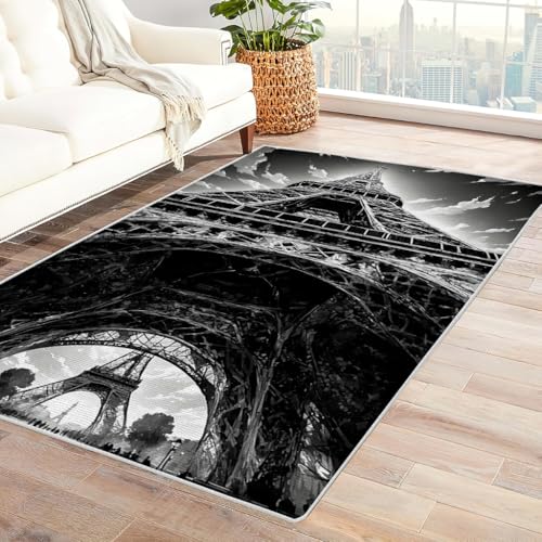 Zbeiba Teppich 50x80 cm, Eiffelturm 3D Muster, Wohnzimmer Teppich,Weicher Kurzflor Teppiche für Schlafzimmer, Kinderzimmer, Flur, Antirutsch, Waschbarer,Heimdekoration Zbeiba Teppich 50x80 cm, Eiffelturm 3D Muster, Wohnzimmer Teppich,Weicher Kurzflor Teppiche für Schlafzimmer, Kinderzimmer, Flur, Antirutsch, Waschbarer,Heimdekoration von Zbeiba