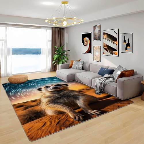 Zbeiba Teppich 50x80 cm, Kosmischer Wüstenmungo 3D Muster, Wohnzimmer Teppich,Weicher Kurzflor Teppiche für Schlafzimmer, Kinderzimmer, Flur, Antirutsch, Waschbarer,Heimdekoration Zbeiba Teppich 50x80 cm, Kosmischer Wüstenmungo 3D Muster, Wohnzimmer Teppich,Weicher Kurzflor Teppiche für Schlafzimmer, Kinderzimmer, Flur, Antirutsch, Waschbarer,Heimdekoration von Zbeiba