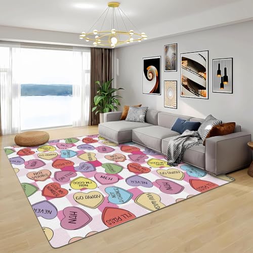 Zbeiba Teppich 60x90 cm, Cartoon-Herzen 3D Muster, Wohnzimmer Teppich,Weicher Kurzflor Teppiche für Schlafzimmer, Kinderzimmer, Flur, Antirutsch, Waschbarer,Heimdekoration Zbeiba Teppich 60x90 cm, Cartoon-Herzen 3D Muster, Wohnzimmer Teppich,Weicher Kurzflor Teppiche für Schlafzimmer, Kinderzimmer, Flur, Antirutsch, Waschbarer,Heimdekoration von Zbeiba